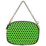 Metallic Mesh Screen-green Chain Purse (One Side) Front