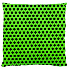 Metallic Mesh Screen-green Large Flano Cushion Case (one Side) by impacteesstreetweareight