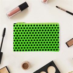 Metallic Mesh Screen-green Cosmetic Bag (xs) by impacteesstreetweareight