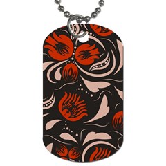 Folk Flowers Pattern Floral Surface Design Seamless Pattern Dog Tag (one Side) by Eskimos