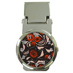 Folk Flowers Pattern Floral Surface Design Seamless Pattern Money Clip Watches by Eskimos