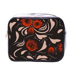 Folk Flowers Pattern Floral Surface Design Seamless Pattern Mini Toiletries Bag (one Side) by Eskimos