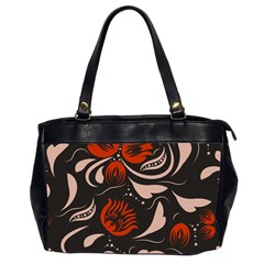 Folk Flowers Pattern Floral Surface Design Seamless Pattern Oversize Office Handbag (2 Sides) by Eskimos