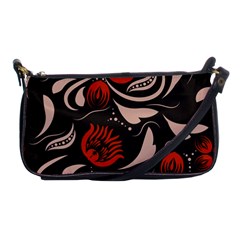 Folk Flowers Pattern Floral Surface Design Seamless Pattern Shoulder Clutch Bag by Eskimos