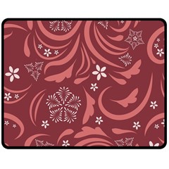 Folk Flowers Pattern Floral Surface Design Seamless Pattern Double Sided Fleece Blanket (medium)  by Eskimos