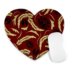 Folk Flowers Pattern Floral Surface Design Seamless Pattern Heart Mousepads by Eskimos