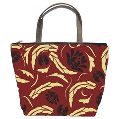 Folk Flowers Pattern Floral Surface Design Seamless Pattern Bucket Bag by Eskimos