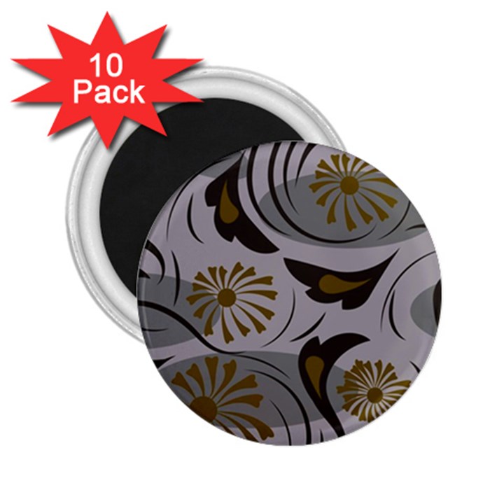 Folk flowers pattern Floral surface design Seamless pattern 2.25  Magnets (10 pack) 