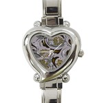 Folk flowers pattern Floral surface design Seamless pattern Heart Italian Charm Watch Front