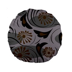 Folk Flowers Pattern Floral Surface Design Seamless Pattern Standard 15  Premium Round Cushions by Eskimos