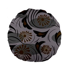 Folk Flowers Pattern Floral Surface Design Seamless Pattern Standard 15  Premium Flano Round Cushions by Eskimos