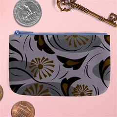 Folk Flowers Pattern Floral Surface Design Seamless Pattern Large Coin Purse by Eskimos