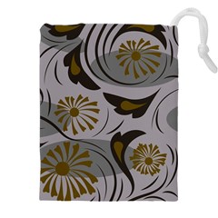 Folk Flowers Pattern Floral Surface Design Seamless Pattern Drawstring Pouch (4xl) by Eskimos