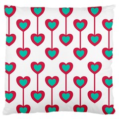 Red Hearts On A White Background Standard Flano Cushion Case (two Sides) by SychEva