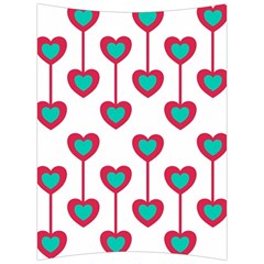 Red Hearts On A White Background Back Support Cushion by SychEva