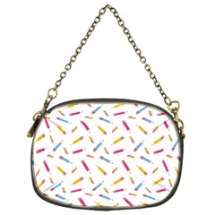 Multicolored Pencils And Erasers Chain Purse (one Side) by SychEva