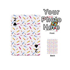 Multicolored Pencils And Erasers Playing Cards 54 Designs (mini) by SychEva