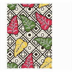 Leaves Foliage Batik Seamless Small Garden Flag (two Sides) by Amaryn4rt