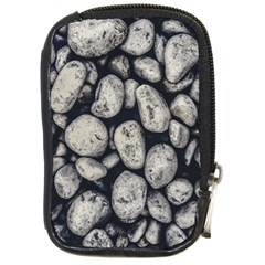 White Rocks Close Up Pattern Photo Compact Camera Leather Case by dflcprintsclothing