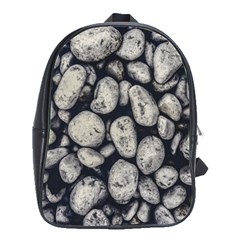 White Rocks Close Up Pattern Photo School Bag (large) by dflcprintsclothing