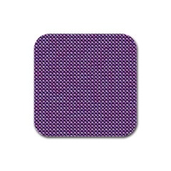 Metallic Mesh Screen 2 Rubber Square Coaster (4 Pack)  by impacteesstreetweareight