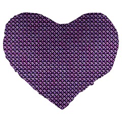 Metallic Mesh Screen 2 Large 19  Premium Heart Shape Cushions by impacteesstreetweareight