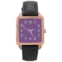 Metallic Mesh Screen 2 Rose Gold Leather Watch  by impacteesstreetweareight