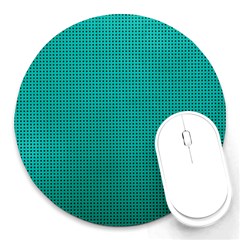 Metallic Mesh Screen 2-blue Round Mousepads by impacteesstreetweareight