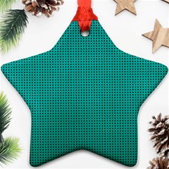 Metallic Mesh Screen 2-blue Ornament (star) by impacteesstreetweareight