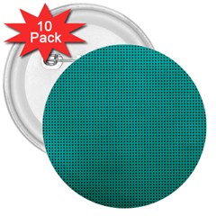 Metallic Mesh Screen 2-blue 3  Buttons (10 Pack)  by impacteesstreetweareight