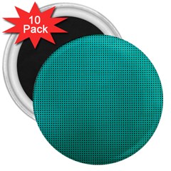 Metallic Mesh Screen 2-blue 3  Magnets (10 Pack)  by impacteesstreetweareight