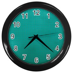 Metallic Mesh Screen 2-blue Wall Clock (black) by impacteesstreetweareight