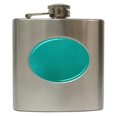 Metallic Mesh Screen 2-blue Hip Flask (6 Oz) by impacteesstreetweareight