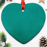 Metallic Mesh Screen 2-blue Heart Ornament (Two Sides) Front