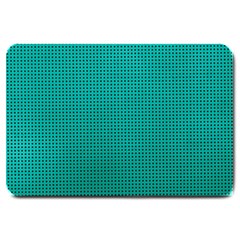 Metallic Mesh Screen 2-blue Large Doormat  by impacteesstreetweareight