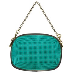 Metallic Mesh Screen 2-blue Chain Purse (one Side) by impacteesstreetweareight