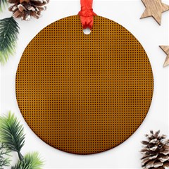 Metallic Mesh Screen 2-gold Ornament (round) by impacteesstreetweareight