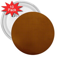 Metallic Mesh Screen 2-gold 3  Buttons (10 Pack)  by impacteesstreetweareight