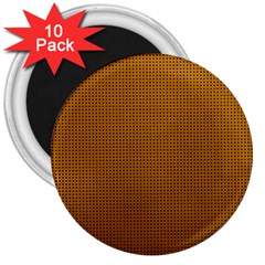 Metallic Mesh Screen 2-gold 3  Magnets (10 Pack)  by impacteesstreetweareight