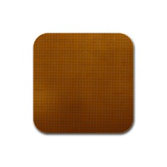 Metallic Mesh Screen 2-gold Rubber Square Coaster (4 Pack)  by impacteesstreetweareight