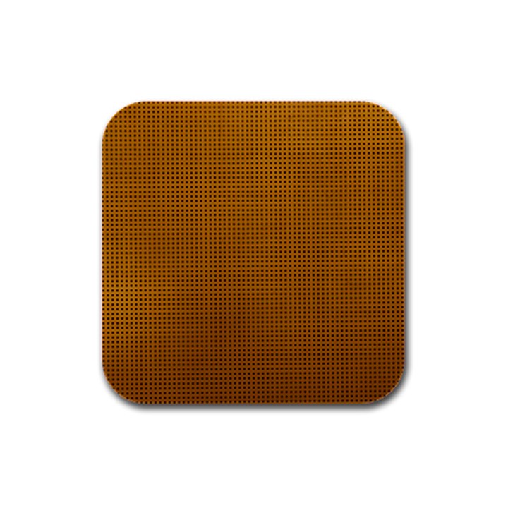 Metallic Mesh Screen 2-gold Rubber Square Coaster (4 pack) 