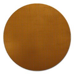 Metallic Mesh Screen 2-gold Magnet 5  (round) by impacteesstreetweareight