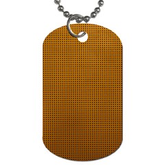 Metallic Mesh Screen 2-gold Dog Tag (one Side) by impacteesstreetweareight