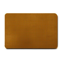 Metallic Mesh Screen 2-gold Small Doormat  by impacteesstreetweareight