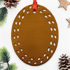 Metallic Mesh Screen 2-gold Oval Filigree Ornament (two Sides) by impacteesstreetweareight