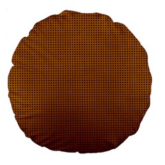 Metallic Mesh Screen 2-gold Large 18  Premium Round Cushions