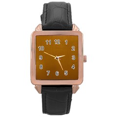 Metallic Mesh Screen 2-gold Rose Gold Leather Watch  by impacteesstreetweareight