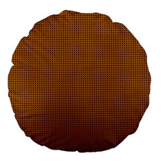 Metallic Mesh Screen 2-gold Large 18  Premium Flano Round Cushions by impacteesstreetweareight