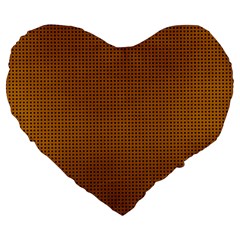 Metallic Mesh Screen 2-gold Large 19  Premium Flano Heart Shape Cushions by impacteesstreetweareight