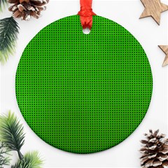 Metallic Mesh Screen 2-green Ornament (Round)